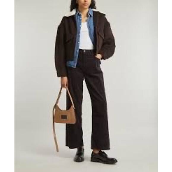 AGOLDE Espresso Low Slung Baggy Corduroy Pants 100% Cotton - Picture 2 of 8